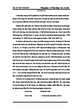 Đồ án Tổng quan về Zeolite và ứng dụng của nó trong lọc hoá dầu