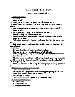 Giáo án Hóa học Lớp 10 - Chương 6: Oxi, lưu huỳnh - Bài 29: Oxi, ozon (Tiết 1)