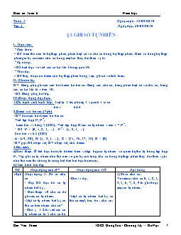 Giáo án Toán Lớp 6 - Chương trình cả năm - Năm học 2010-2011