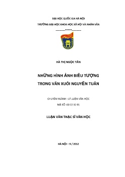 Luận văn Những hình ảnh biểu tượng trong văn xuôi Nguyễn Tuân