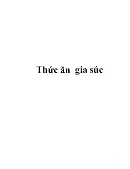 Tài liệu Thức ăn gia súc