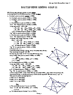 Bài tập Hình học không gian Lớp 11 (Có lời giải)
