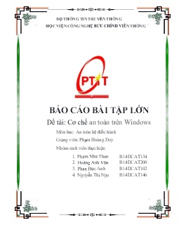 Báo cáo Cơ chế an toàn trên Windows