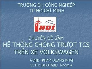 Chuyên đề Hệ thống chống trượt TCS trên xe volkswagen