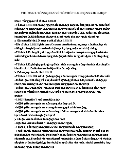 Đề cương Tổ chức lao động khoa học và trang thiết bị văn phòng