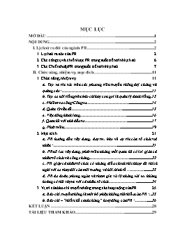 Đề tài Lịch sử ra đời của ngành PR