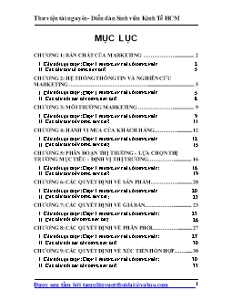 Đề thi trắc nghiệm Marketing căn bản (Có đáp án)