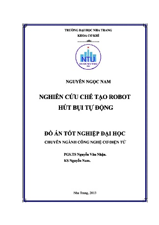 Đồ án Nghiên cứu chế tạo robot hút bụi tự động