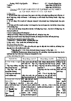 Giáo án Đại số Lớp 6 - Chương trình cả năm - Năm học 2016-2017 - Trường THCS Ngô Quyền