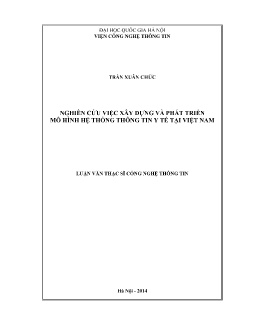 Luận văn Nghiên cứu việc xây dựng và phát triển mô hình hệ thống thông tin y tế tại Việt Nam