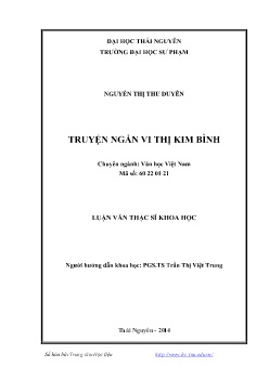 Luận văn Truyện ngắn Vi Thị Kim Bình