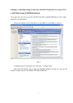 Tài liệu Lập trình Web cấu trúc lập trình ASP NET framework và tìm hiểu về C#