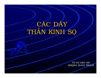 Bài giảng Các dây thần kinh sọ - Võ Văn Hải