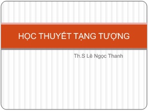 Bài giảng Học thuyết tạng tượng