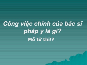 Bài giảng Mổ tử thi