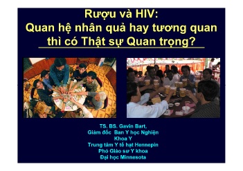 Bài giảng Rượu và HIV