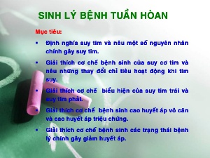 Bài giảng Sinh lý bệnh tuần hoàn