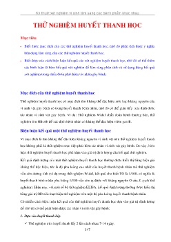 Bài giảng Thử nghiệm huyết thanh học