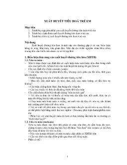 Bài giảng Xuất huyết tiêu hoá trẻ em