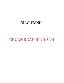 Giáo trình Chuẩn đoán hình ảnh