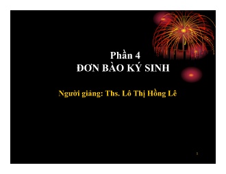 Bài giảng Amip lỵ