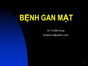 Bài giảng Bệnh gan mật