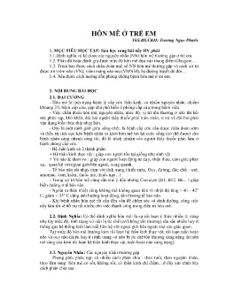 Bài giảng Hôn mê ở trẻ em