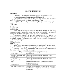Bài giảng Sốc nhiễm trùng