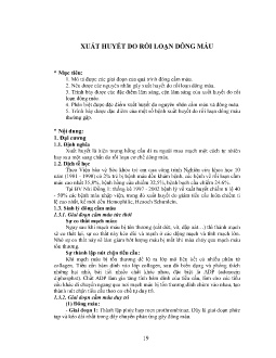 Bài giảng Xuất huyết do rối loạn đông máu